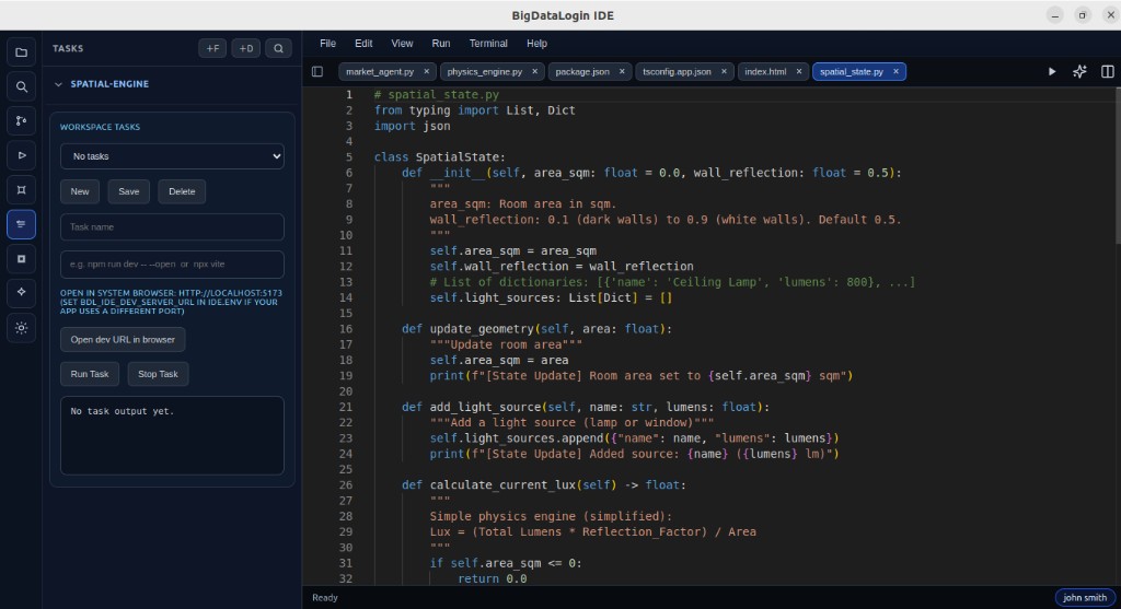 ACE tasks module panel