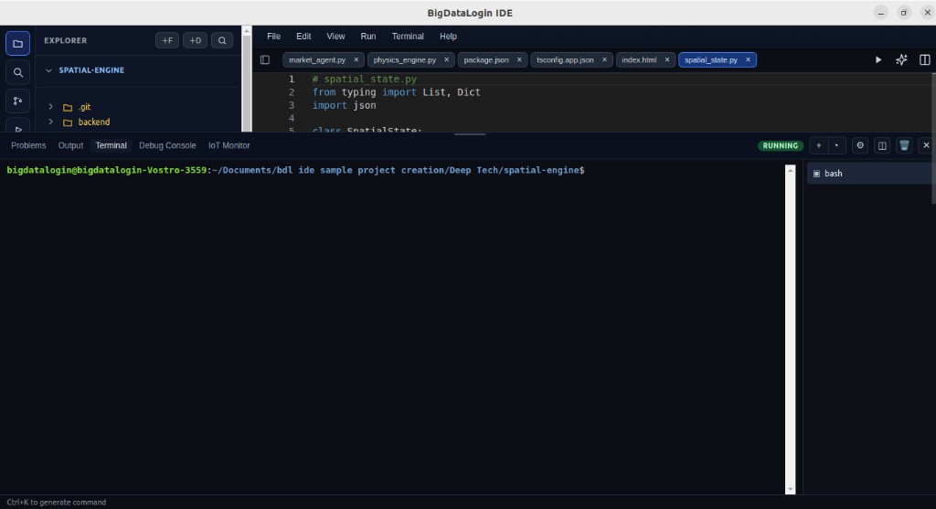 ACE terminal workflow panel